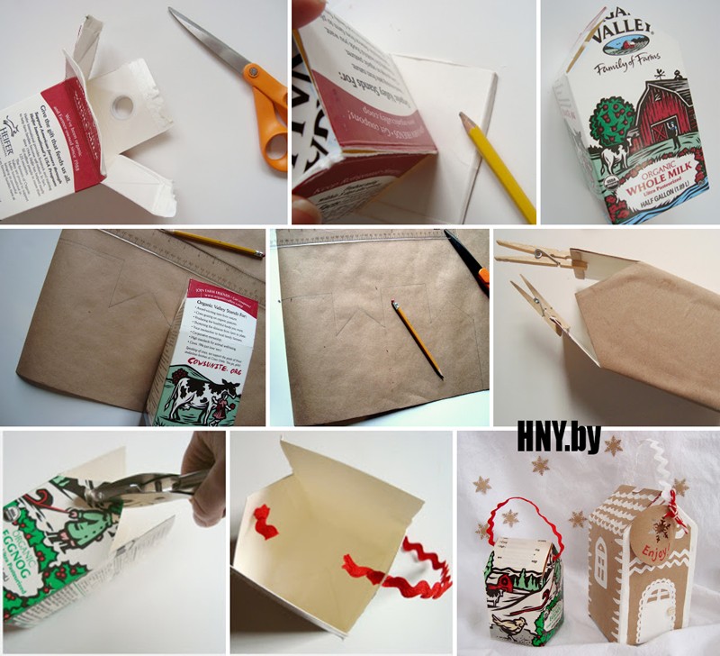 Домик своими руками из упаковки из-под молока: как сделать новогодний домик своими руками