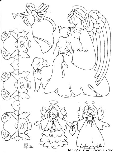 трафареты ангелов (11) (432x583, 139Kb)
