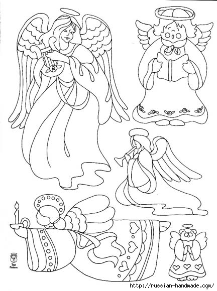 трафареты ангелов (8) (432x580, 147Kb)