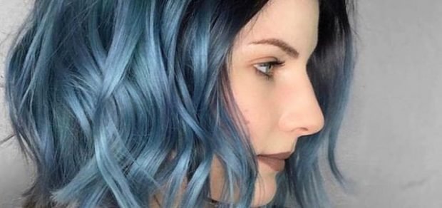 волосы тренд 2020: синие