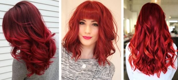 тренды 2020 2021 волосы: огненно рыжий цвет