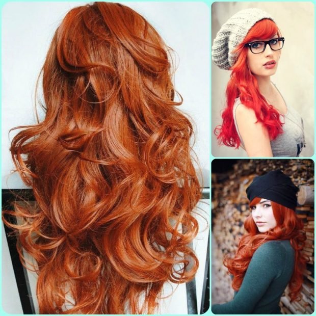 тренды 2021 волосы: яркие рыжие