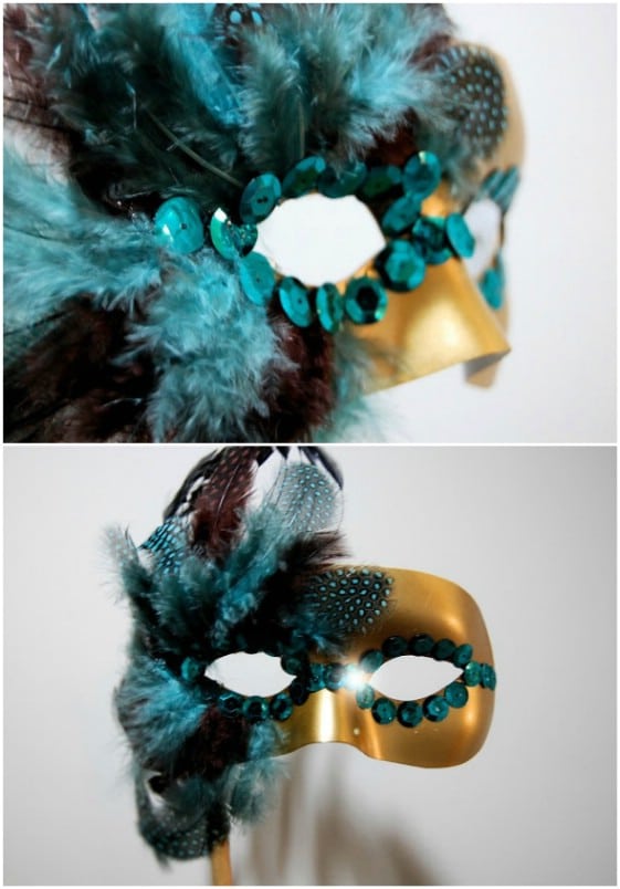 DIY Feathered Masquerade Mask
