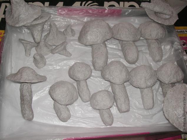 Лепим грибы в технике папье-маше, фото № 15