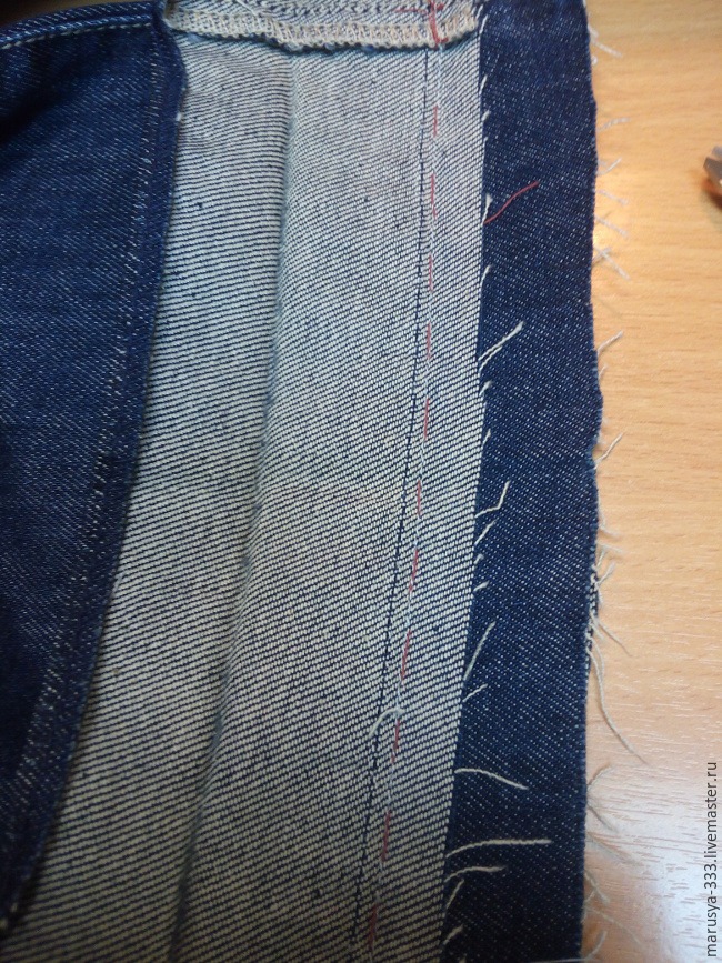 Как укоротить расклешенные джинсы с сохранением низа, фото № 14