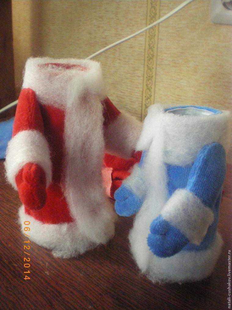 Дед Мороз и Снегурочка — поделка в детский сад. Часть 1 изготовление туловища, фото № 22