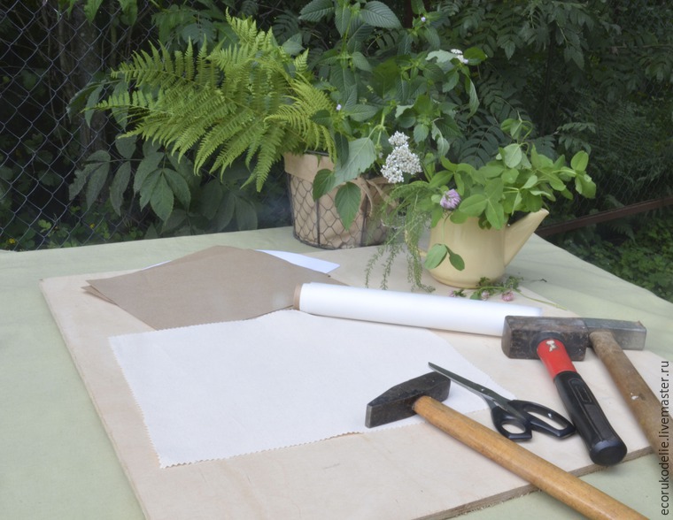 Как сделать отпечатки растений на ткани, фото № 1