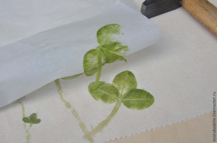 Как сделать отпечатки растений на ткани, фото № 8