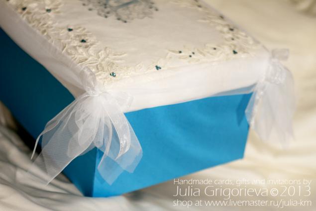 Красивая коробка для упаковки свадебного подарка или прочих нужностей, фото № 67