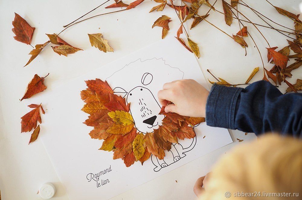 Творим с детьми идеи простых поделок из листьев, фото № 1