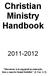 Christian Ministry Handbook