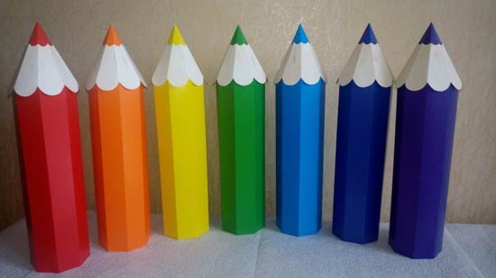 Мастер-класс «Объемный карандаш из цветного картона»