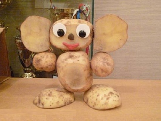 Поделки из картофеля. Особенности, идеи, фото