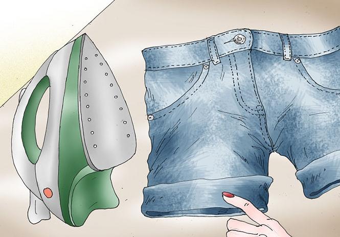 как обрезать джинсы под шорты