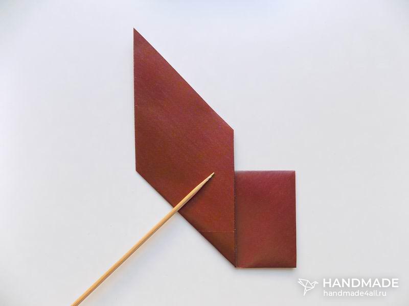 Как сделать из бумаги собачку оригами