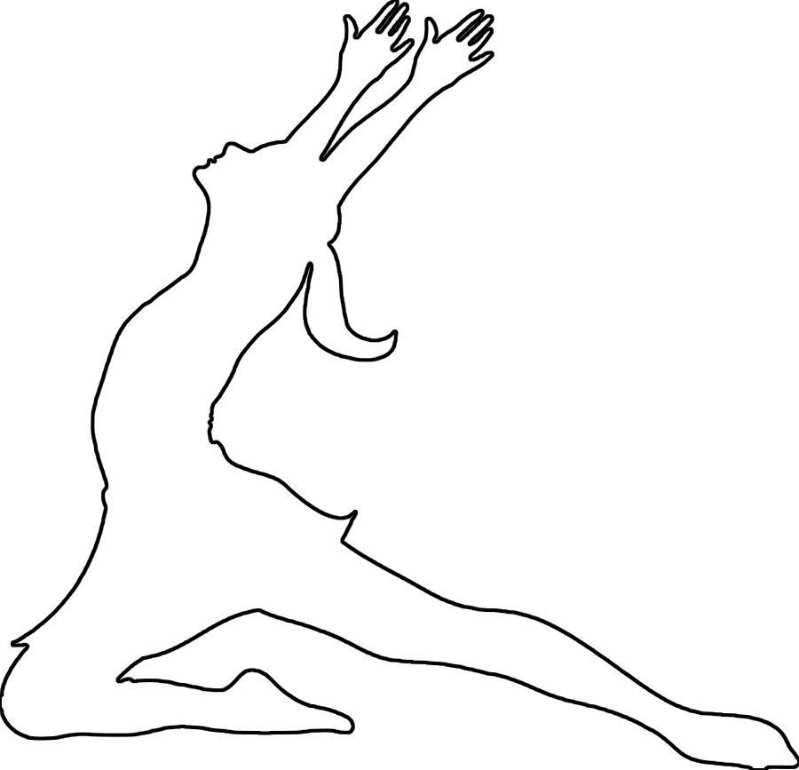 Трафареты балерин для вырезания и приклеивания, пример 3