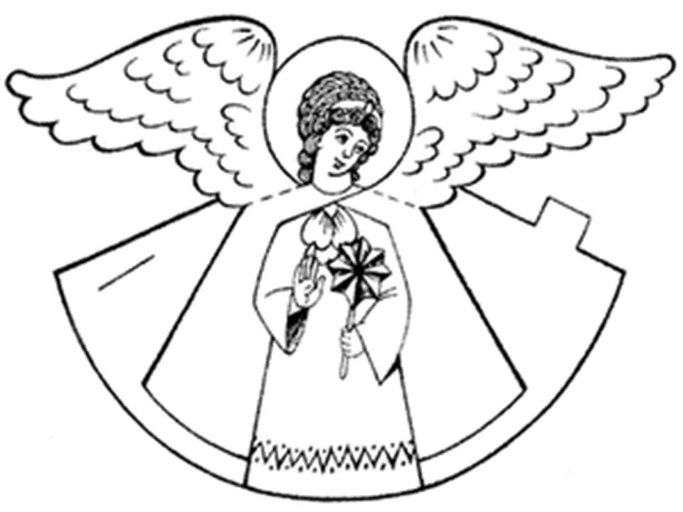 Шалоны для вырезания ангелов из бумаги, пример 5