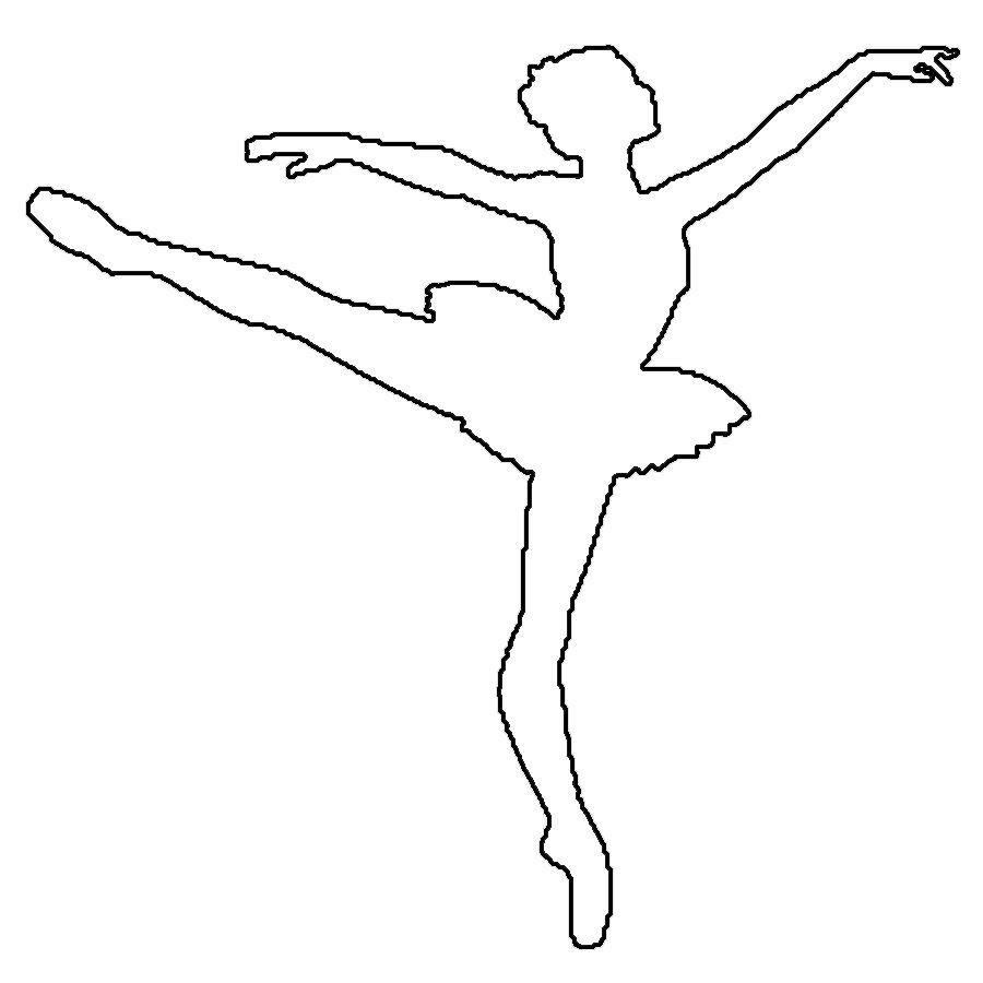 Трафареты балерин для вырезания и приклеивания, пример 6