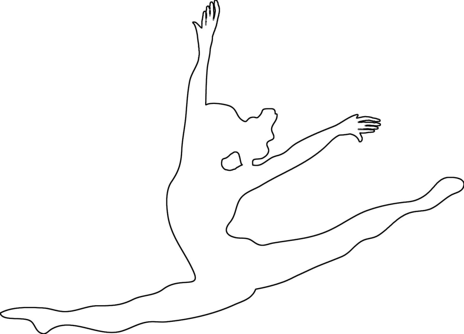 Трафареты балерин для вырезания и приклеивания, пример 4