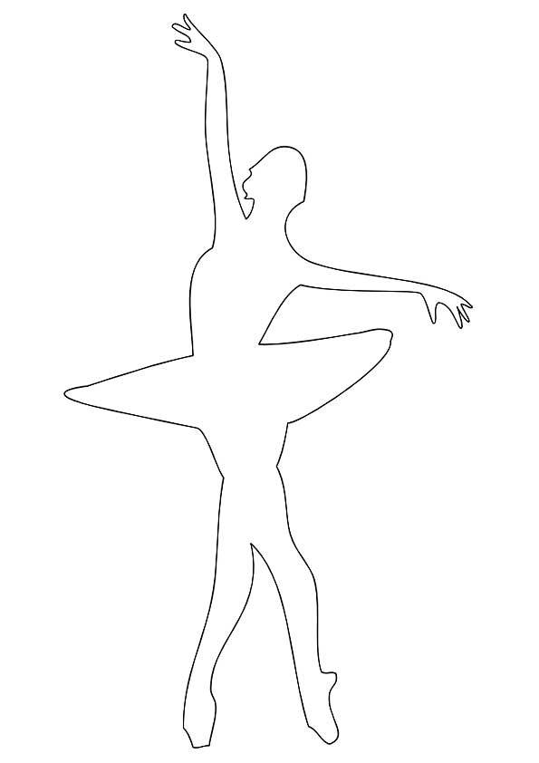 Трафареты балерин для вырезания и приклеивания, пример 8