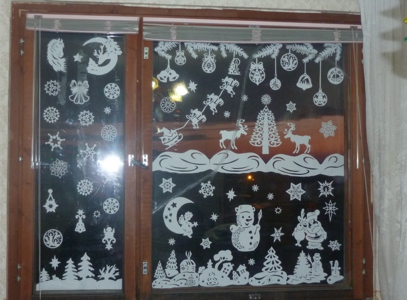 Шаблоны ангелов и балерин на окнах детского сада, дома или офиса, пример 1
