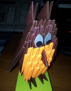 Создание совы из бумажных модулей