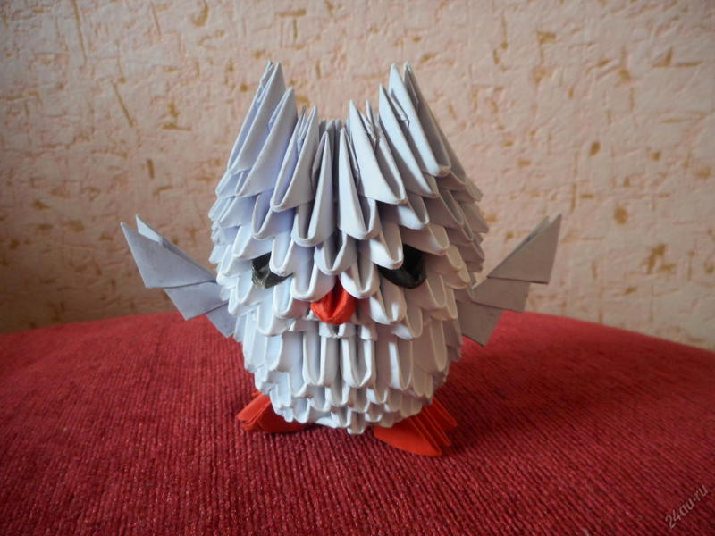 Бумажная сова оригами