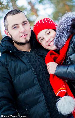 Margarita (left) has been learning how to live with her new hand. Margarita and Dmitry (right) before the attack, Margarita had reportedly told friends of their close relationship and said she wanted to stay with him and celebrate their wedding anniversary together