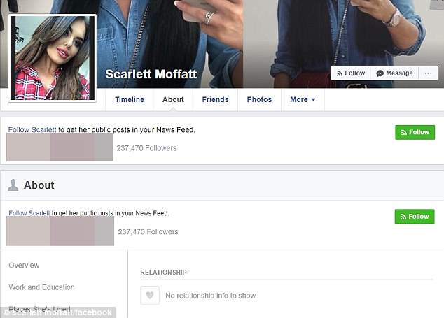 Are they?: Scarlett previously set her public Facebook status to 
