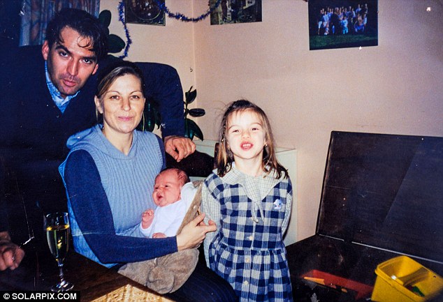 Rebecca (centre) was horrified to find out that Marc (left) had fathered twins that were born just eight months after her son Darcy (pictured as a baby), she realised that Marc had been cheating while she was pregnant