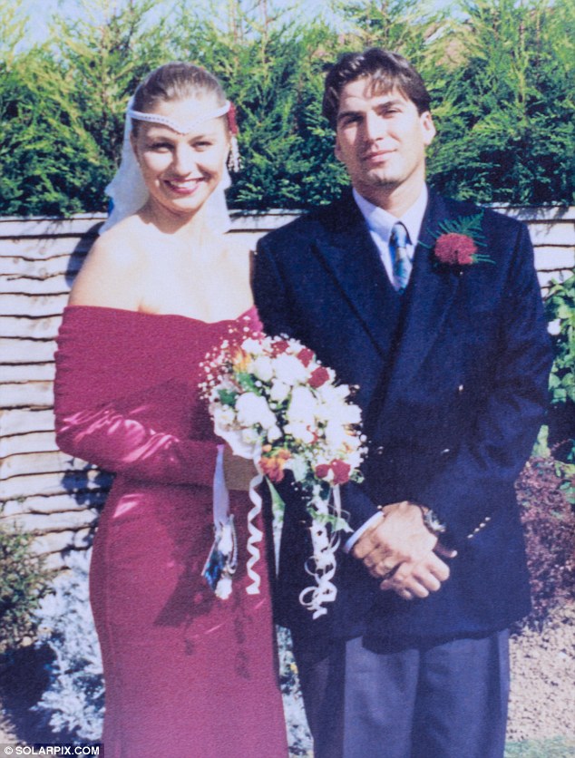 Rebebba Troch, pictured on her wedding day with Marc, had been touring Europe as a dancer when she became pregnant with her first child, Chloe, 20. Her husband, Marc, had an affair with the dancer covering Rebecca’s maternity leave