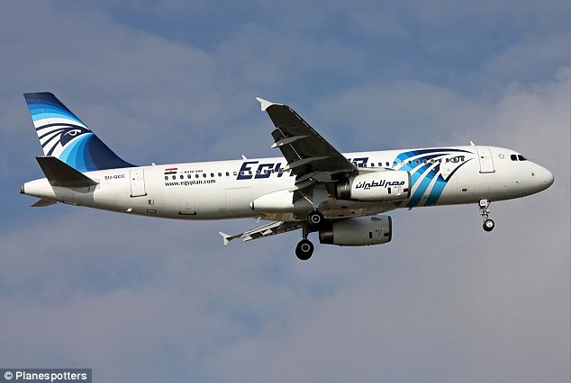 Wreckage: EgyptAir flight MS804  heading from Paris to Cairo crashed into the sea after disappearing from radar. There were 66 people on board the Airbus A320 (pictured) that vanished 40 minutes before it was set to land in Egypt early Thursday morning