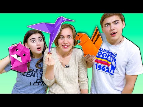 ВЫРЕЖИ, СКЛЕЙ, РАСКРАСЬ ЧЕЛЛЕНДЖ - ОРИГАМИ