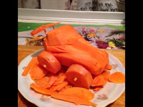 Вкусная поделка-машинка из морковки или как мы научились любить овощи