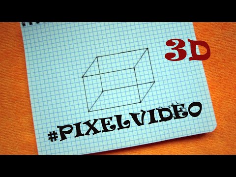 3D Прямоугольный параллелепипед по Клеточкам #pixelvideo