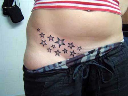 звёзды татуировка на женском лобке