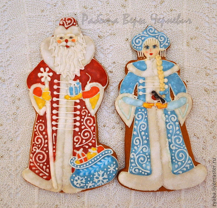 Дед Мороз и Снегурочка пряники