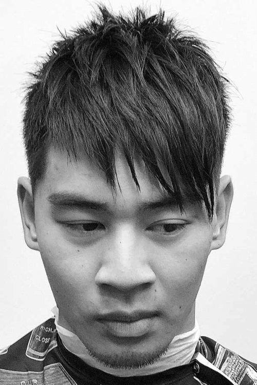 Side Sweprt Layered Bang #asianhair #hairtype #hairtypemen 