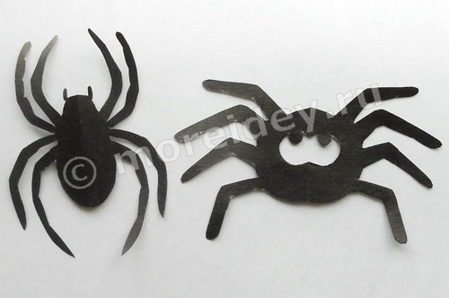 Симметричное вырезание: поделка паук из бумаги