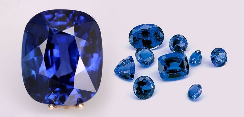 Драгоценные камни синего цвета