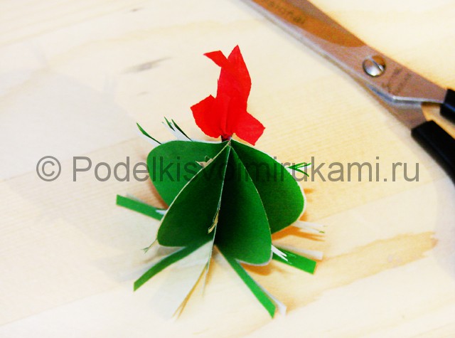 Изготовление кактуса из бумаги - фото 21.