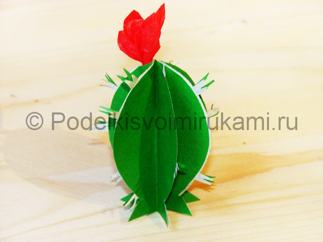 Изготовление кактуса из бумаги - фото 24.