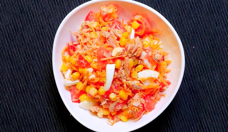 Рецепт с консервированным тунцом и морковью