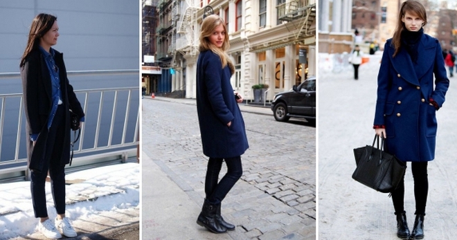 Темно-синее пальто – стильная и удобная верхняя одежда на все случаи жизни