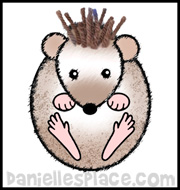 Hedgehog Paper Craft for Kids www.daniellesplace.com