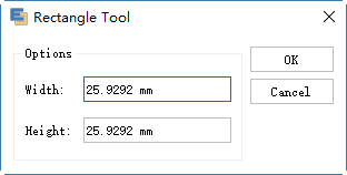 Rectamgle tool dialog