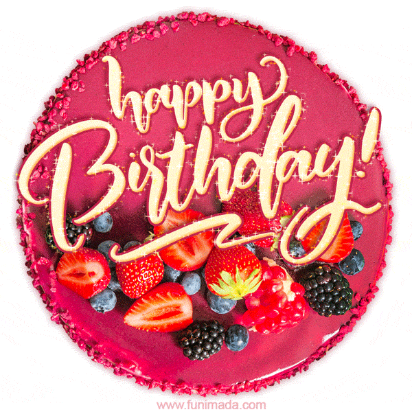 Amazing Homemade Summer berry Birthday Cake GIF