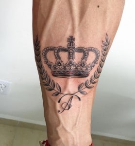 Crown Tattoo With A Wreath Of Victory