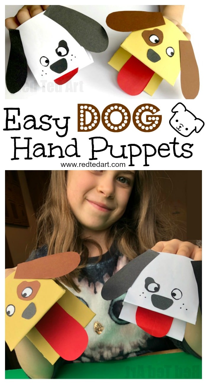 Paper Dog Hand Puppet. Oh my, these Dog Paper Puppets are just SO CUTE! And not just cute but ridiculously EASY to make. If you love Dog Crafts for Kids and need a quick and easy Paper Dog DIY, do check these out.. so fun!!! #Dog #dogs #dogcrafts #dogdiy #paperdog #papercrafts #chinesenewyear