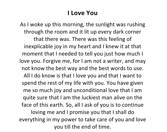 I Love You Letter for Her